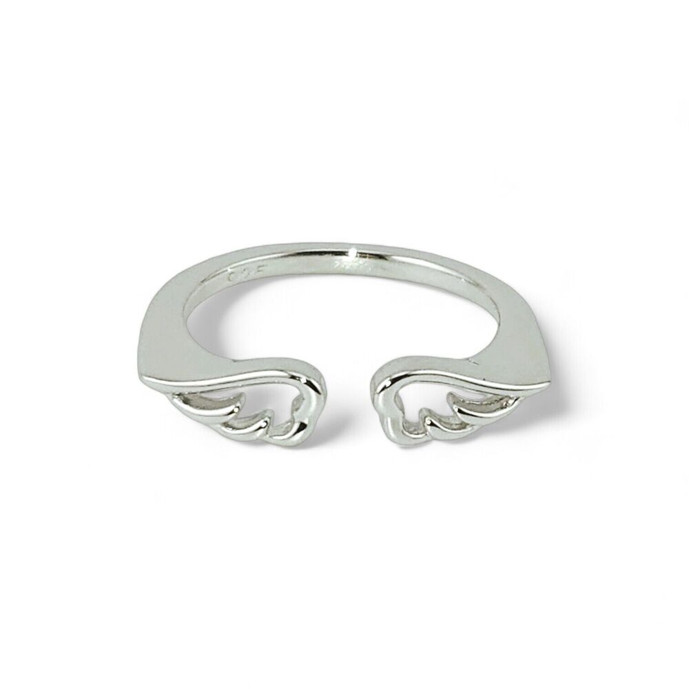 Sterling Silver 925 Angel Wings Ring